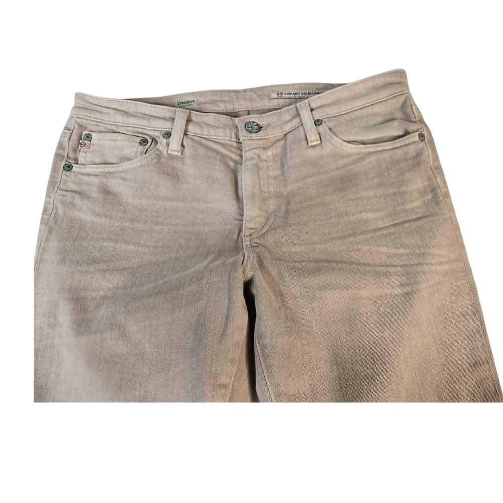AG Adriano Goldschmied Premiere Skinny Straight Jeans Tan Khaki 30R USA